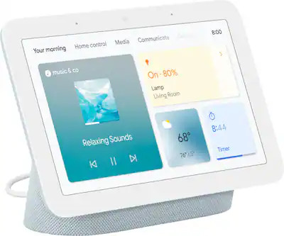 Nest Hub 7” Smart Touchscreen Display with Google Assistant (2nd Gen) - Mist | Best Buy U.S.