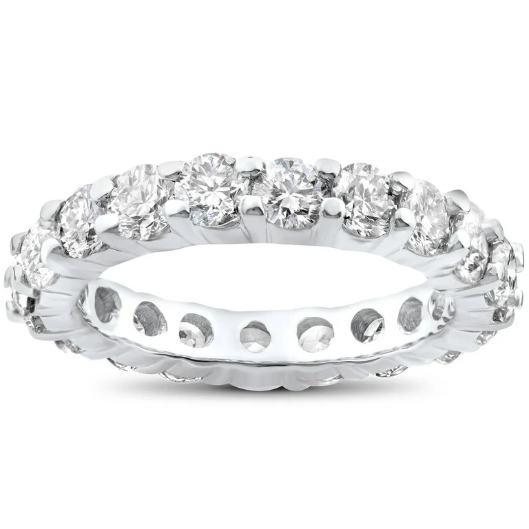 4 ct Diamond Eternity Wedding Ring 14K White Gold | Walmart (US)