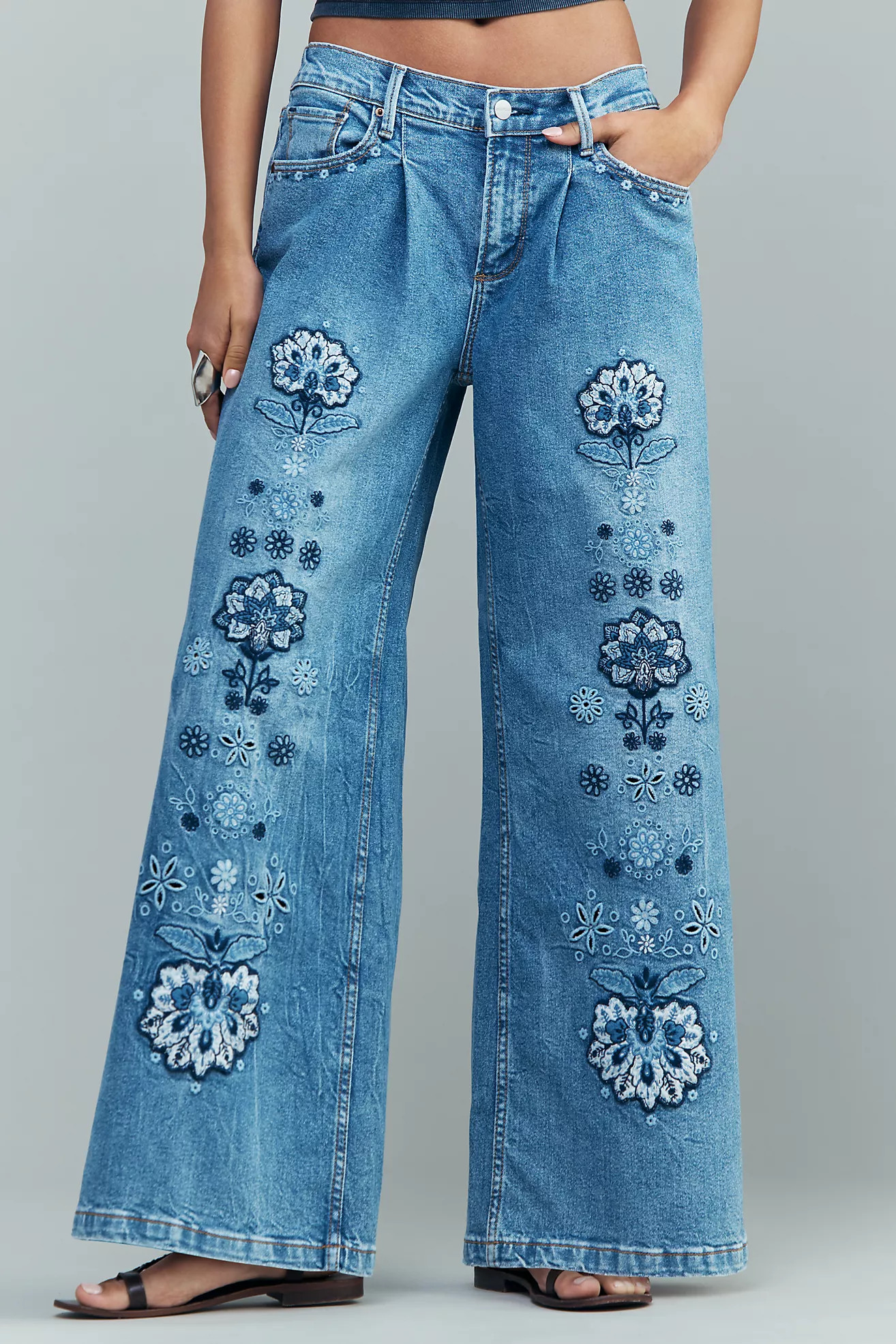 Driftwood Eloise High-Rise Wide-Leg Jeans | Anthropologie (US)