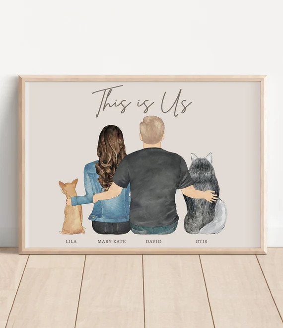 CUSTOM PORTRAIT for COUPLE Personalized Husband Gift Fiance | Etsy | Etsy (US)