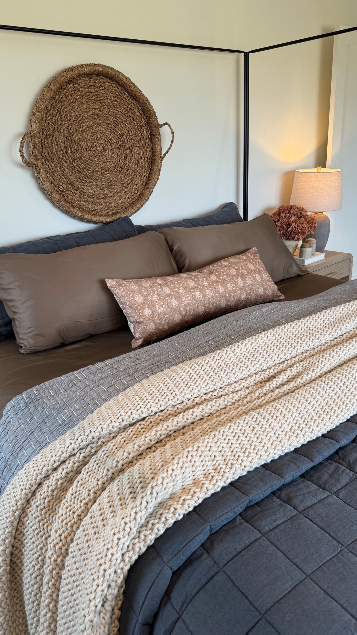 Dark rich bedding and natural textures - bedroom decor inspo

Follow my shop @rushtonhome on the @shop.LTK app to shop this post and get my exclusive app-only content! Don’t forget to turn on post notifications using the 🔔 to get first dibs! Follow @rushtonhome on Instagram and Pinterest for more home decor inspiration and affordable home finds! Are you looking for anything home related? You’re in the right place! At Rushton Home, I do: home decor, living room, bedroom, affordable, walmart, target, amazon, wayfair, new arrivals, winter decor, spring decor, fall decor, fall finds, summer decor, home decor refresh, studio mcgee x target, hearth and hand, magnolia, holiday decor, seasonal decor, dining room decor, bedroom decor, living room decor, affordable home decor, furniture, weekend deals, sale, on sale, pottery barn, kirklands, west elm, bench, foyer table, faux florals, rugs, couches, sofa, sectional, dresser, nightstand, night stand, end tables, lamps, art, wall art, etsy, pillows, blanket, interior design, interior styling, bedding, side tables, bed frame, tray, side table, throw pillows, look for less, designer dupe, budget decor, bar stools, counter stools, vase, ceramic pottery, budget, budget friendly, coffee table, dining chairs, cane, rattan, wood, white wash, rustic amazon home, arch, brass hardware, gold hardware, vintage, antique, european inspired, french country, back in stock

#LTKHome #LTKSaleAlert