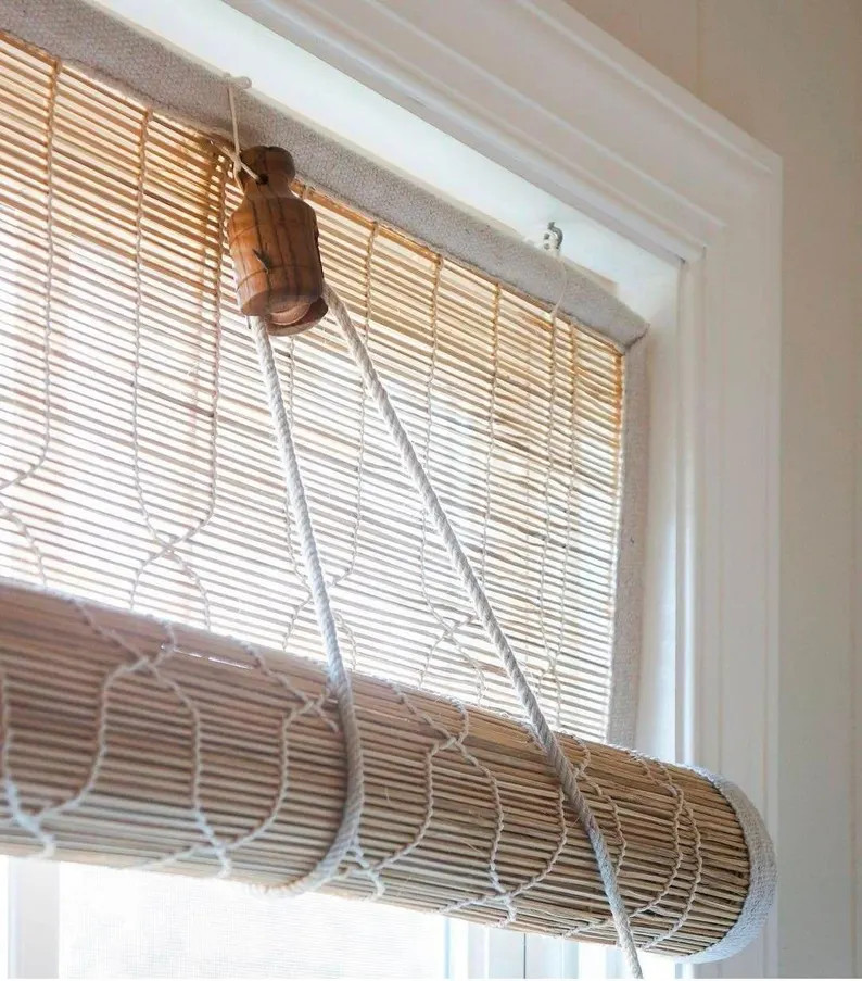 Handmade Cross thread bamboo blinds shades, Gilas pattern Bamboo blinds shades, Decor Your Room I... | Etsy (US)