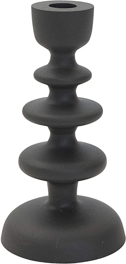Bloomingville Textured Metal Taper, Grey Candle Holder | Amazon (US)