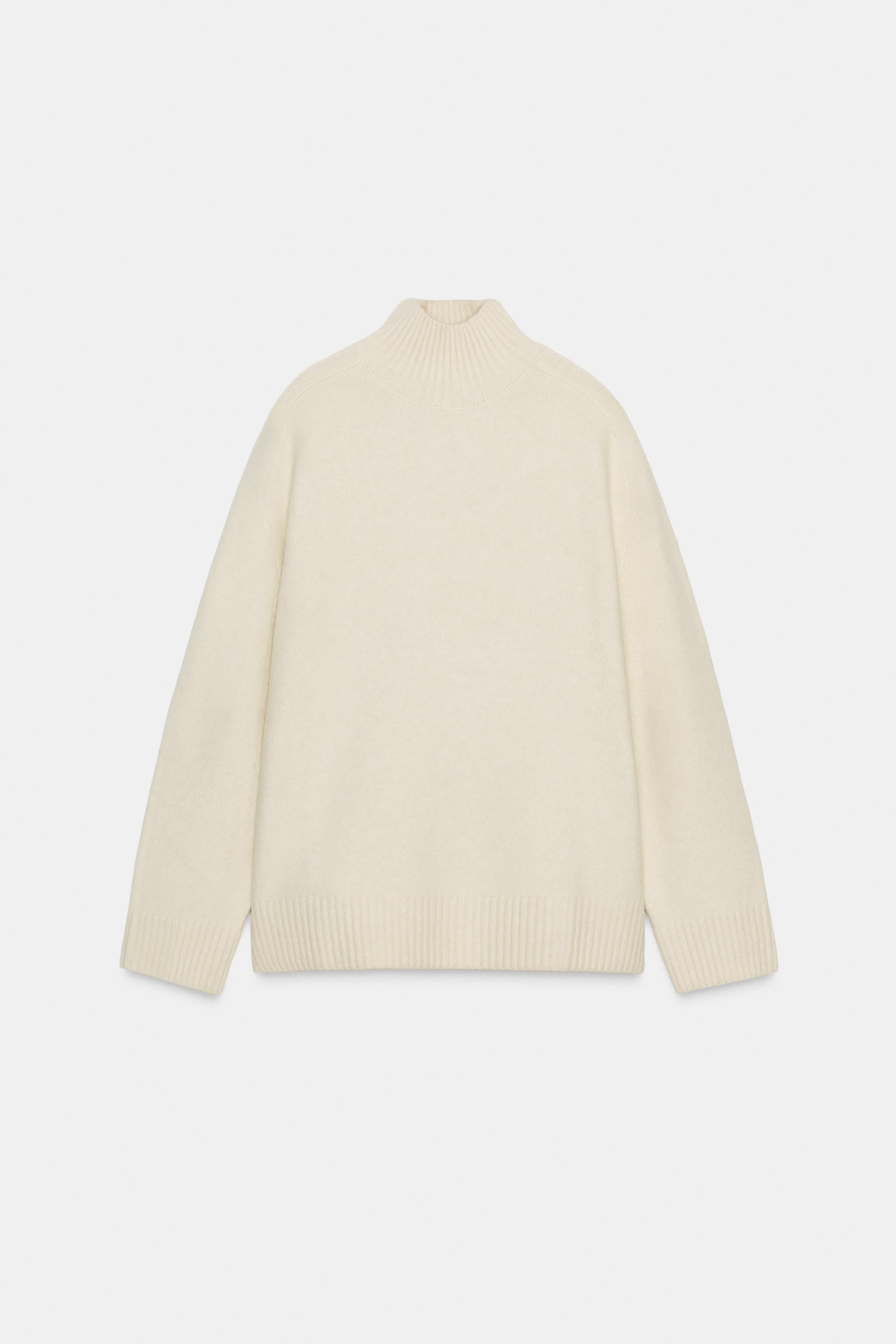 PLAIN KNIT HIGH NECK JUMPER | Zara UK