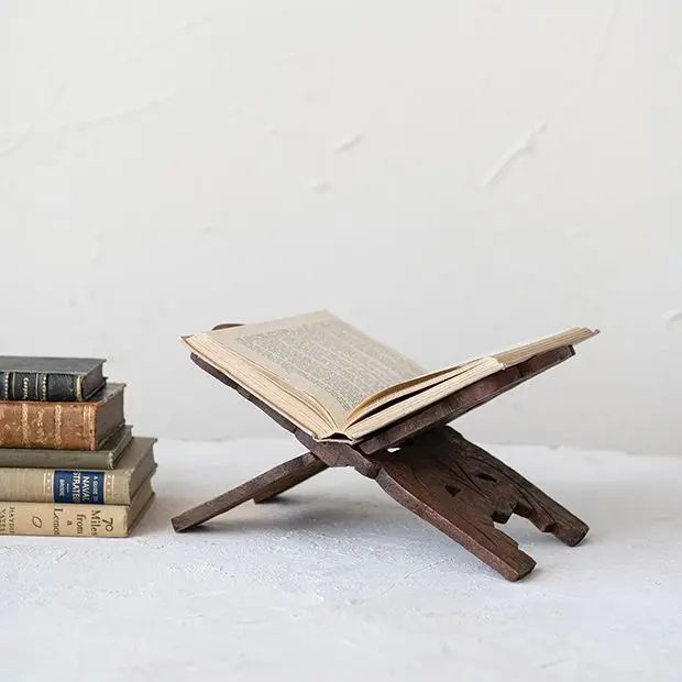 Primitive Wood Book Holder | Antique Farm House