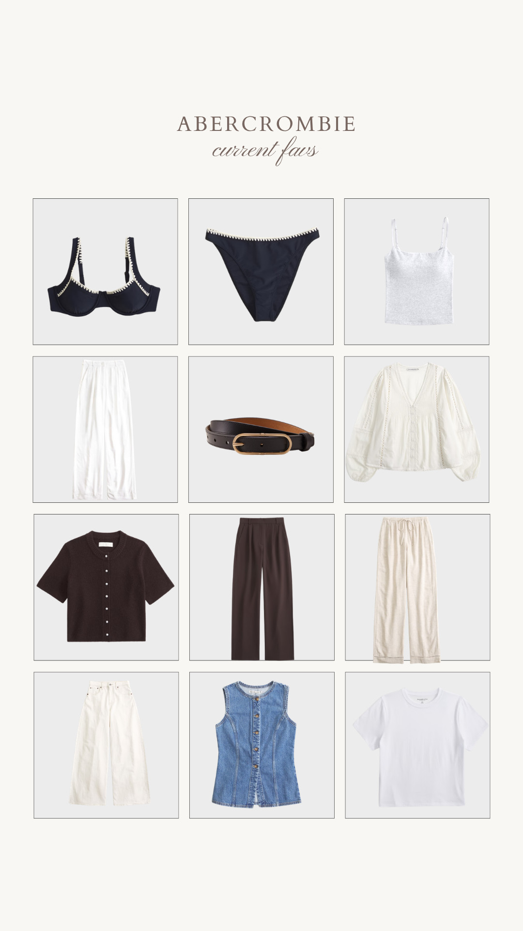 Abercrombie - Current Favs! 

abercrombie l spring l summer l outfit  

 