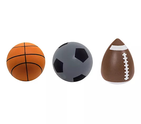 Supreme Silent Sports 3 Pack Basketball, Soccer Ball & Football - QVC.com | QVC