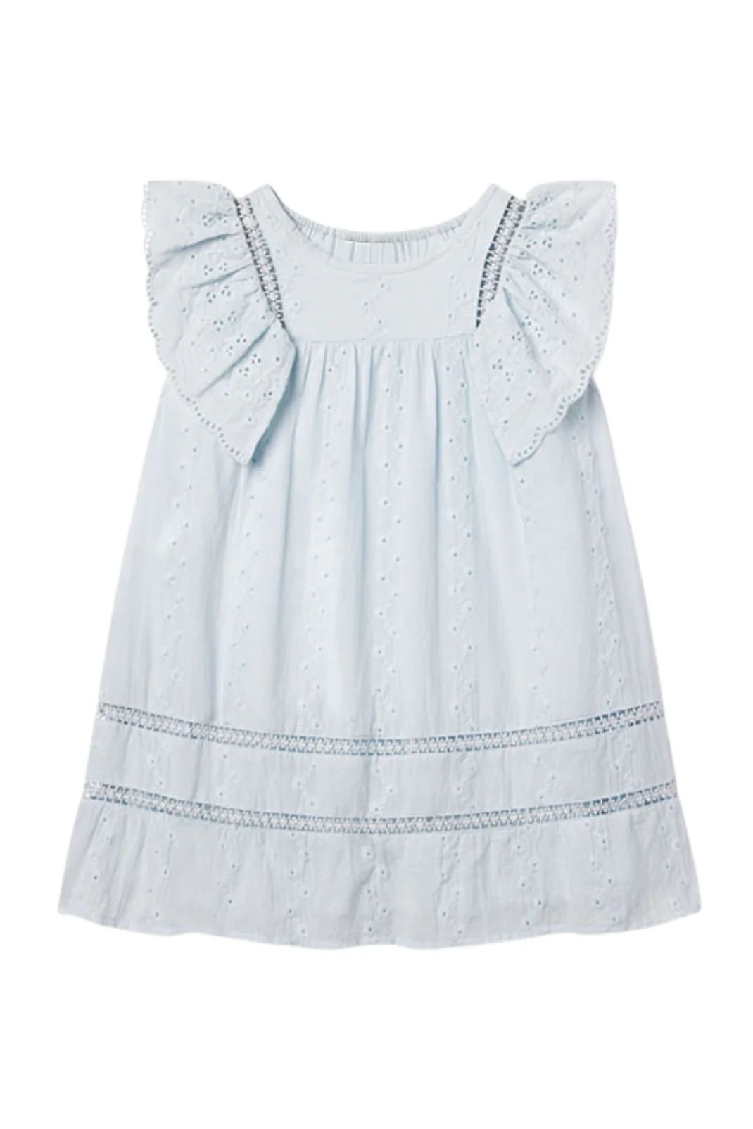 Margaret Dress in Icy Eyelet | Baybala