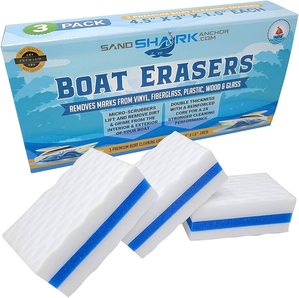 SandShark Premium Boat Hull Cleaner | Magic Eraser Sponge, Boat Accessories Gifts for Cleaning Mu... | Amazon (US)