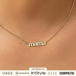 Ana Luisa Gold Mama Necklace for Women - Sentimental 14K Gold Plated Nameplate Necklace for Mom -... | Amazon (US)