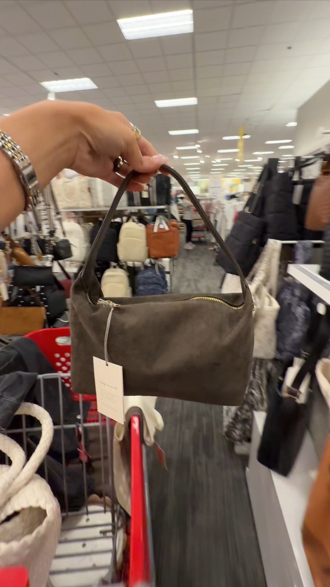 brown suede target purse!!