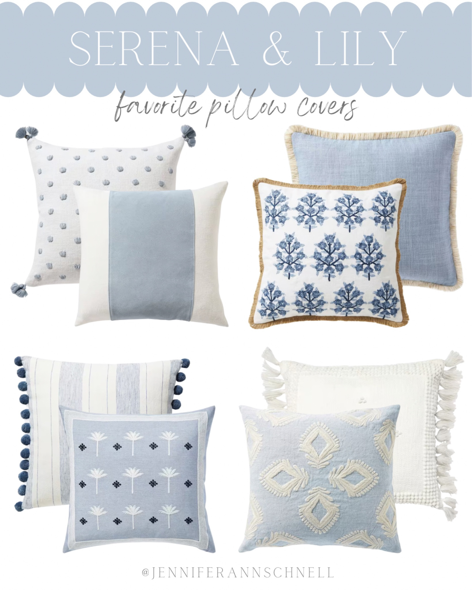 Serena & Lily pillow covers are currently over 40% off with free shipping!! These are some of my favorite combos.

Coastal pillows, blue throw pillows, coastal decor, beach house decor, beach decor, beach style, coastal home decor, coastal decorating, coastal interiors, coastal house decor, beach style, neutral home decor, modern traditional, traditional home decor, coastal hamptons Nantucket home decor, Serena & Lily dupe, Serena & Lily look alike, designer dupe, preppy, classic, timeless, blue & white home decor, grand millennial, coastal grandmother

#LTKhome #LTKstyletip #LTKCyberWeek