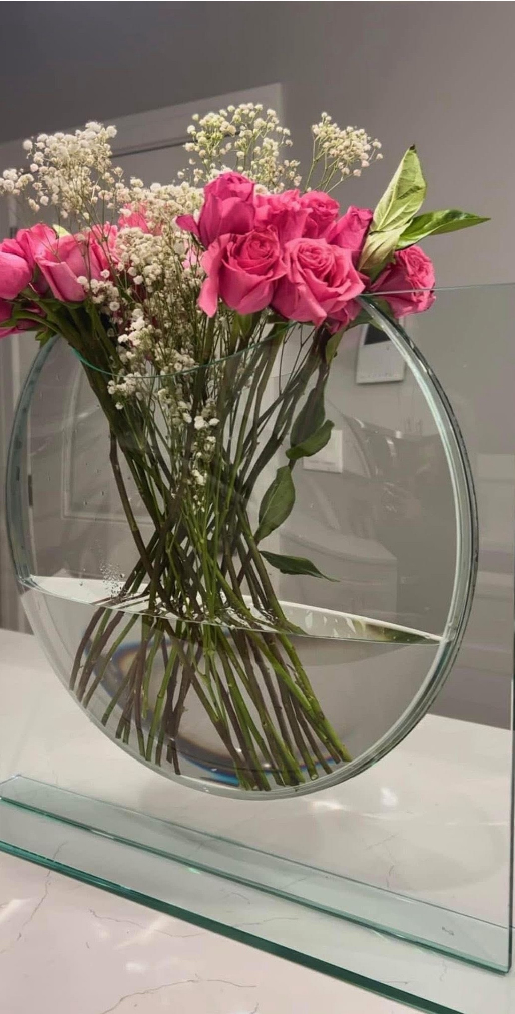 I’m obsessed with this vase 😍￼

This is the smaller vase ($34.99) and the larger one is about 19lbs and ofc cost more 

#LTKdayinmylife #LTKHome #LTKselfcare