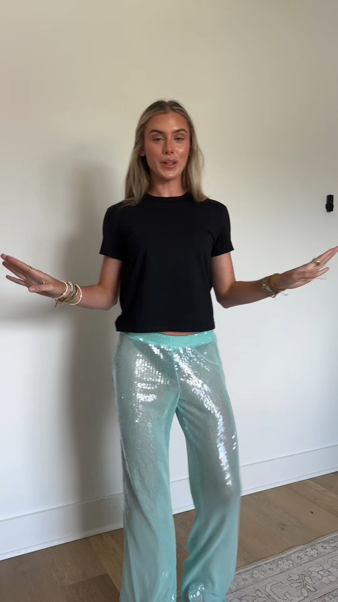 @edikted size XS pants. Sparkly sequins shimmer on these sheer wide-leg pants that are a perfect party-ready addition to your wardrobe.

#LTKootd #LTKSeasonal #LTKdayinmylife