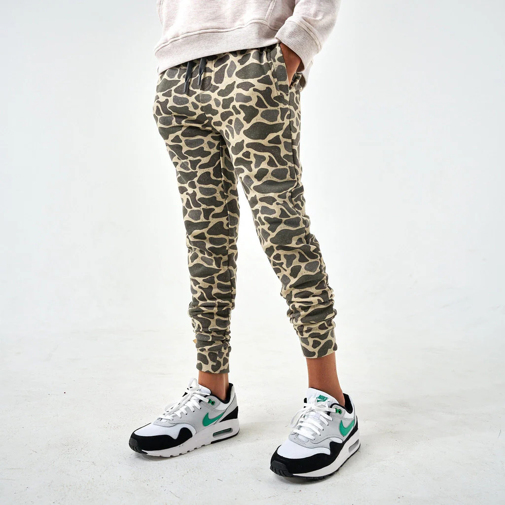 Youth Fleece Jogger - Classic Deer Camo | BURLEBO