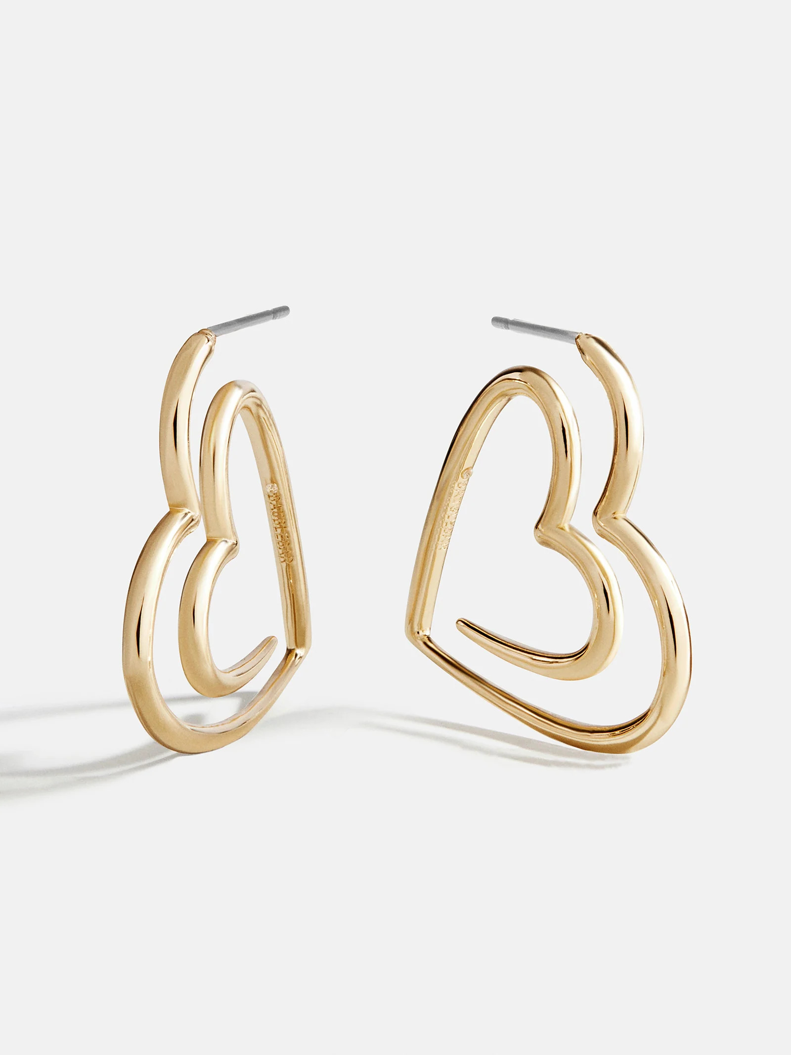 In A Heartbeat Hoop Earrings - Gold | BaubleBar