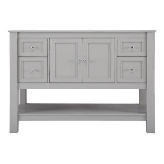 Gazette 48 in. W Bath Vanity Cabinet Only in Grey | The Home Depot