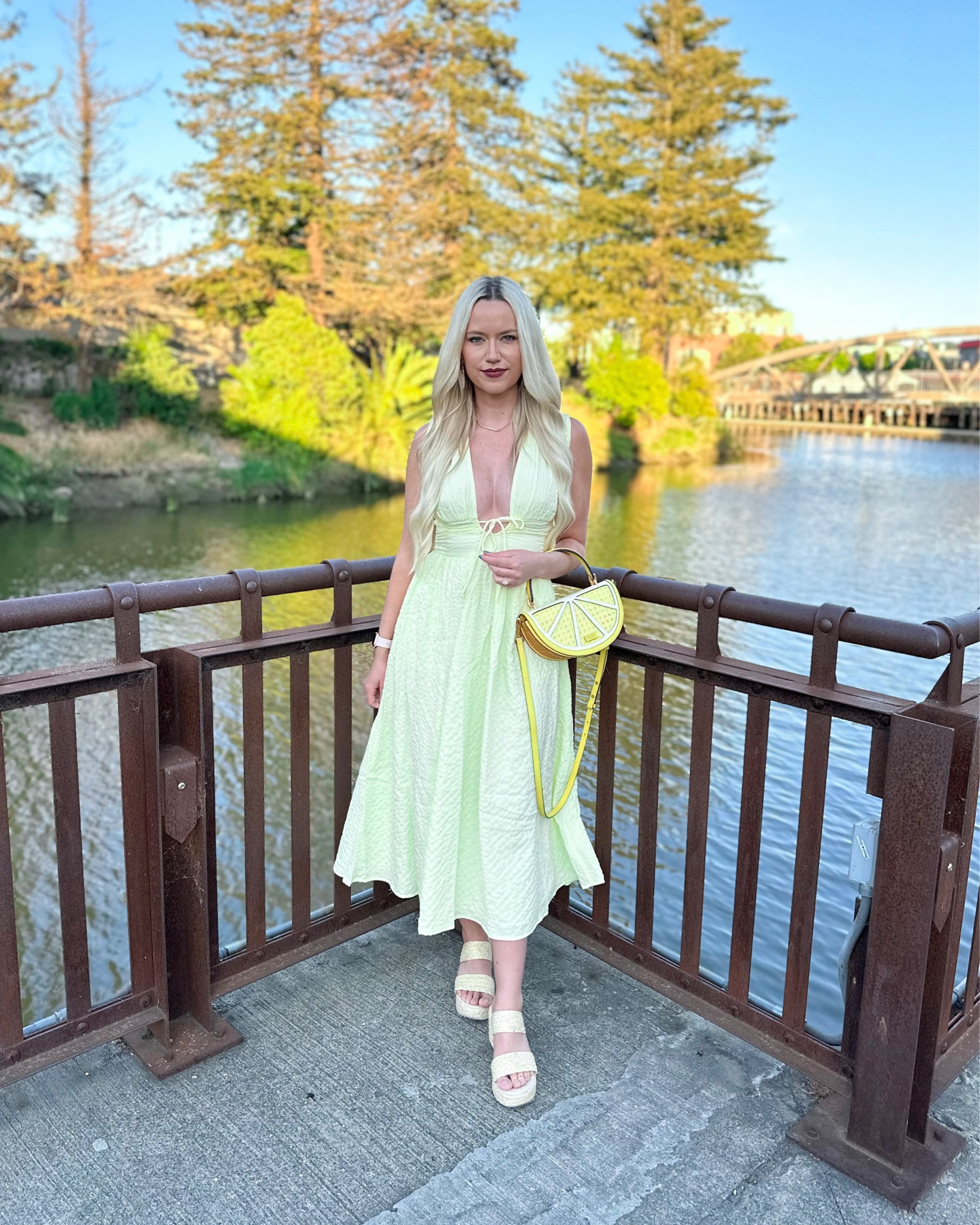 Love this cute lemon handbag from Kate Spade!

Dress: XS

Feminine | Girly | Summer | Midi Dress | Sundress

#LTKSeasonal