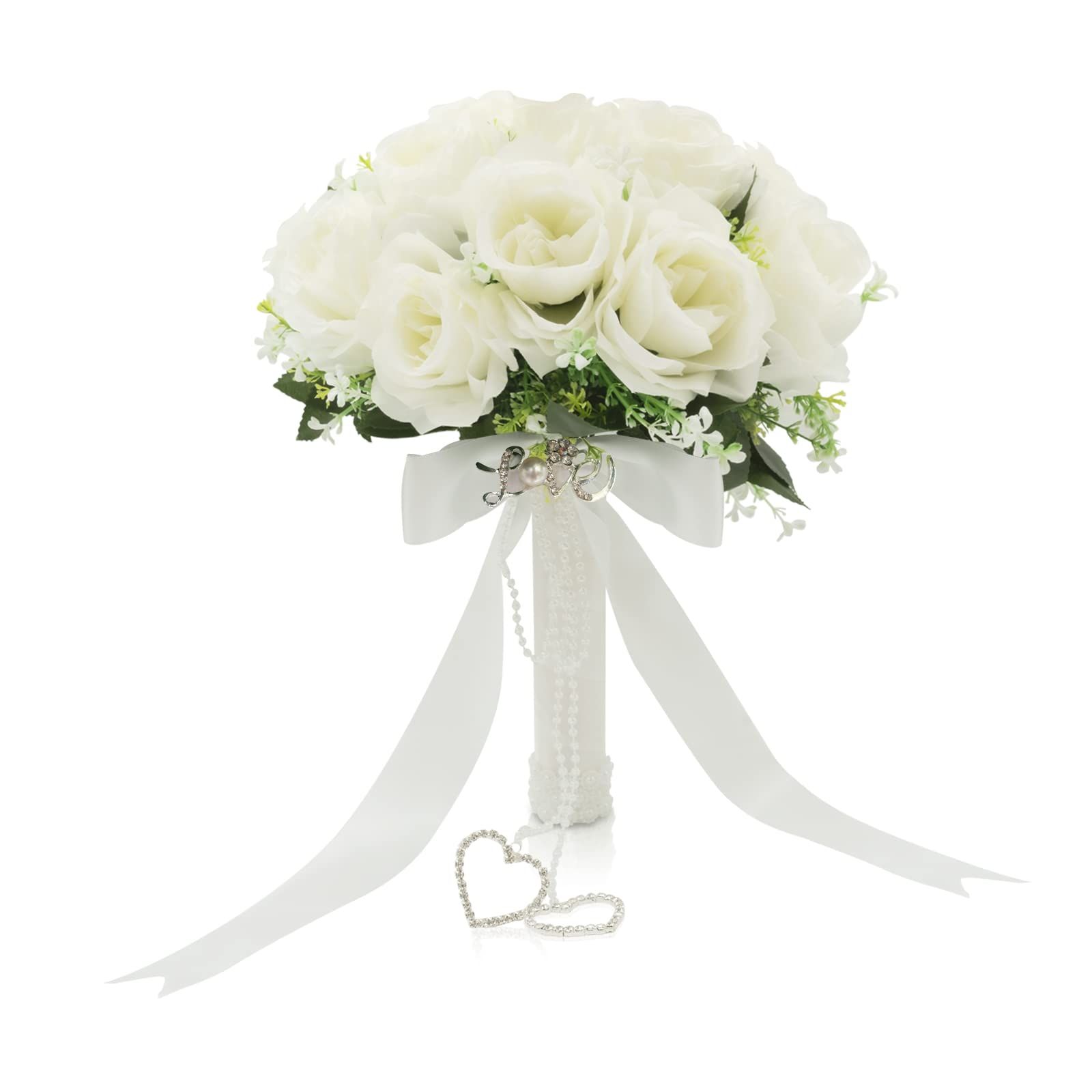 LEIFENY Wedding Bouquets for Bride, Bridal Bouquets for Bride, Bridesmaid Bouquet for Wedding, We... | Amazon (US)