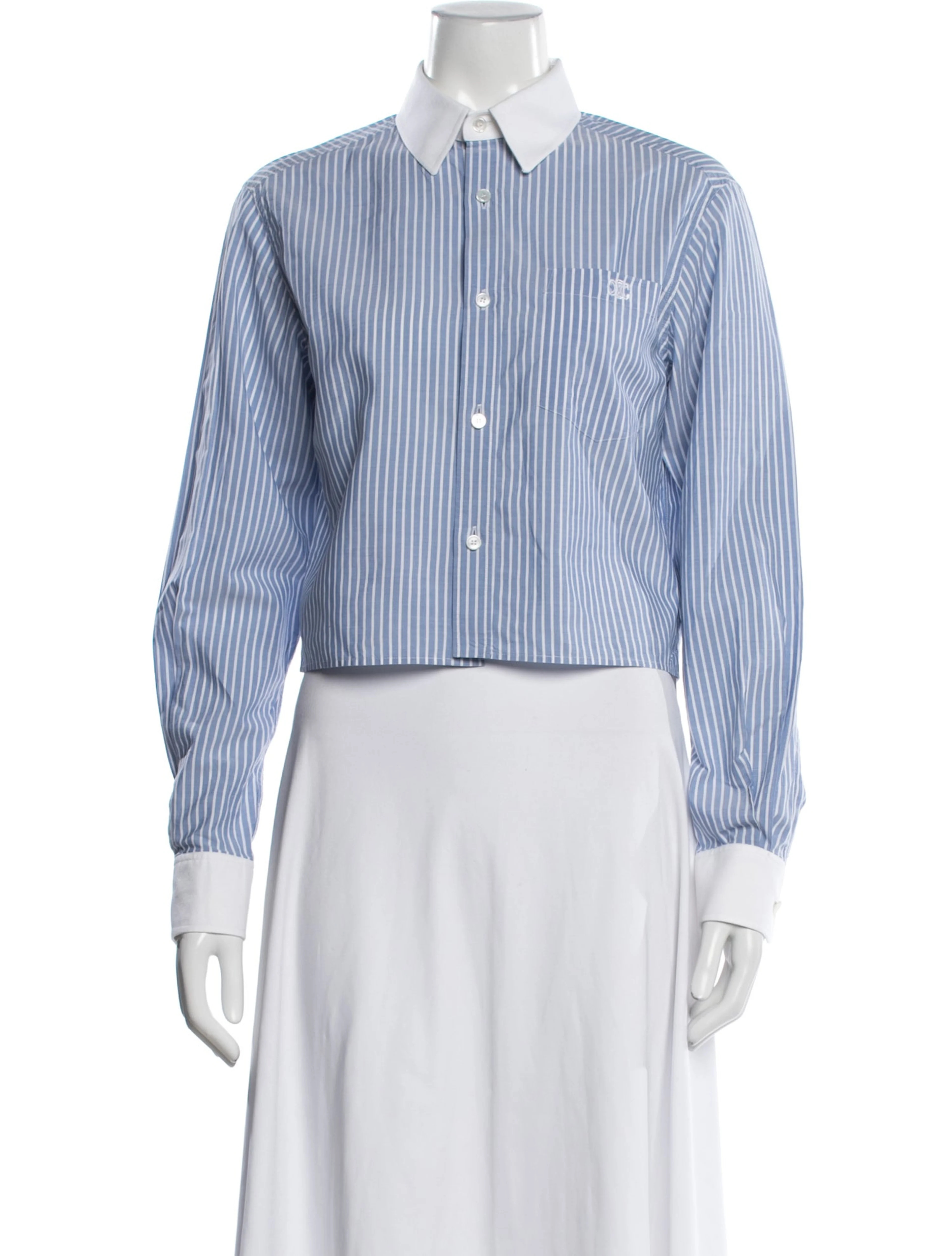 Striped Long Sleeve Button-Up Top | The RealReal