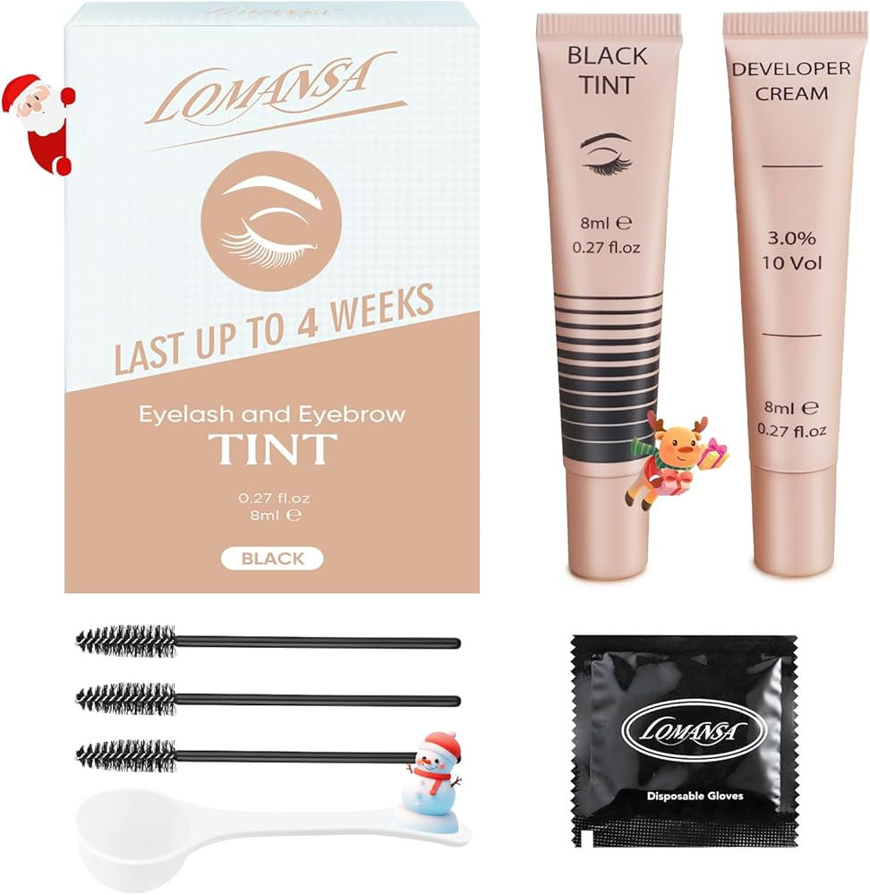 Lomansa Lash Color Kit - Professional Eyelash and Brow Color with Natural Black Effects, Safe & E... | Amazon (US)
