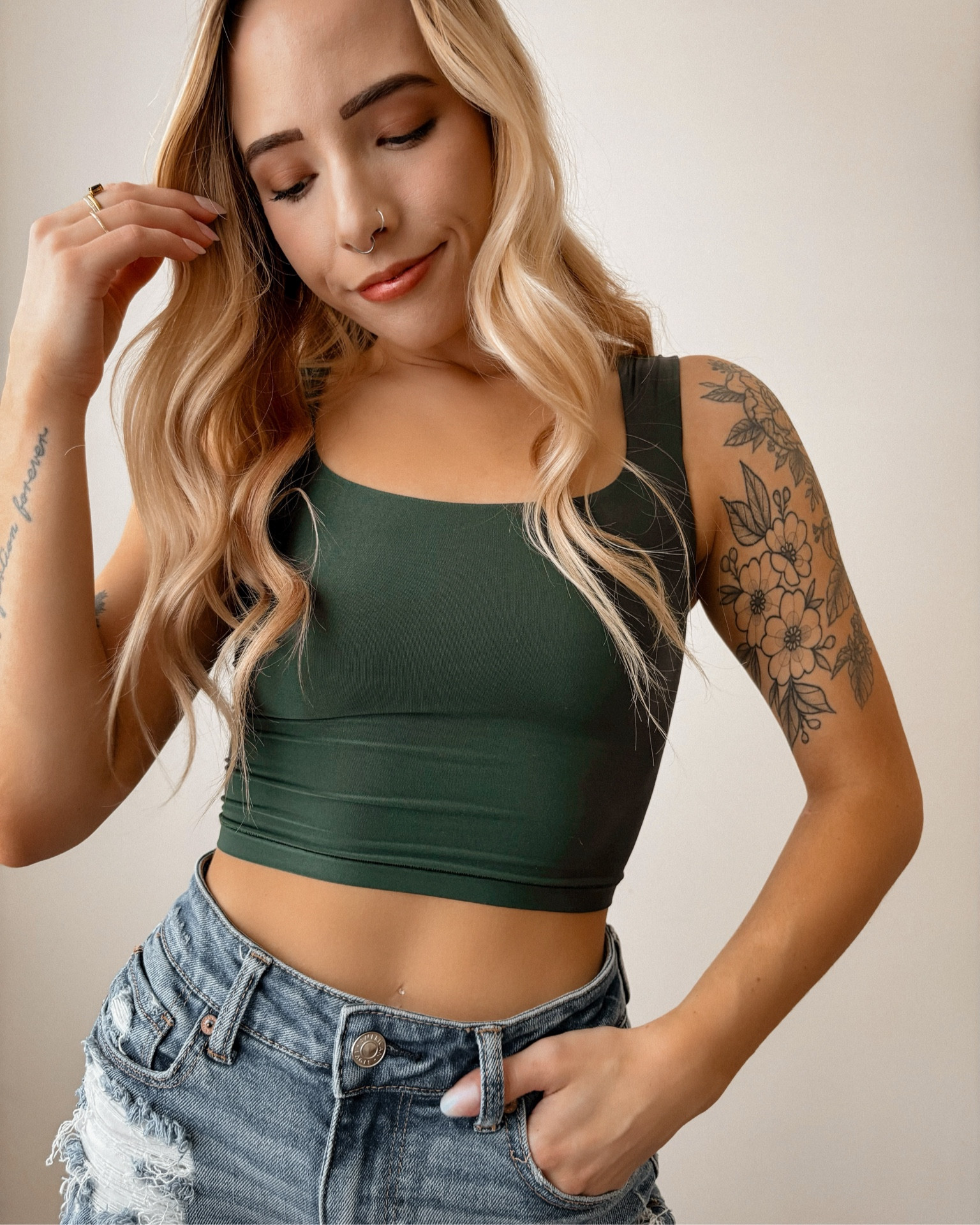 Square neck seamless tank, tank top, green tank top, cropped tank top, seamless tank top

#LTKStyleTip #LTKFindsUnder50 #LTKSaleAlert