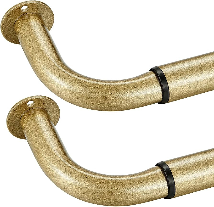 2 Pack Room Darkening Curtain Rod, Wrap Around Design, Extra-Thick 1-Inch Diameter Single Drapery... | Amazon (US)
