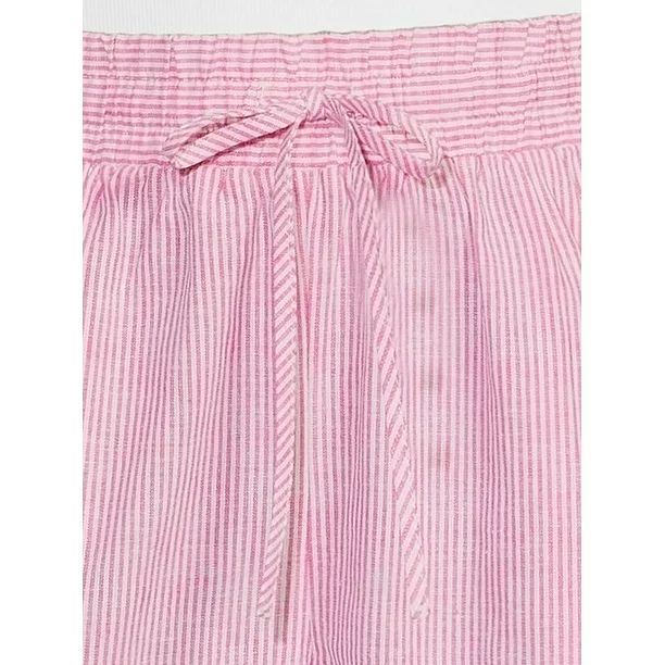 Time and Tru Women's Pinstripe Pull On Shorts | Walmart (US)