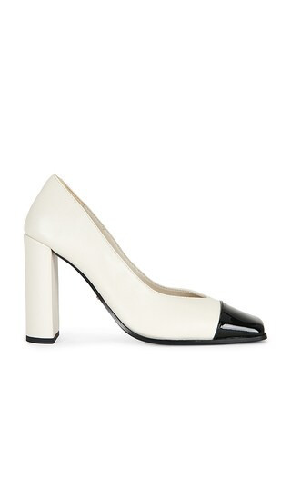Tony Bianco Legacy Pump in Dove Nappa & Black Patent. Size 6.5 | Revolve Clothing (Global)