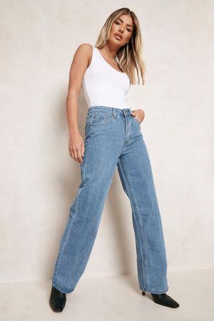High Rise Wide Leg Jeans | Boohoo.com (US & CA)
