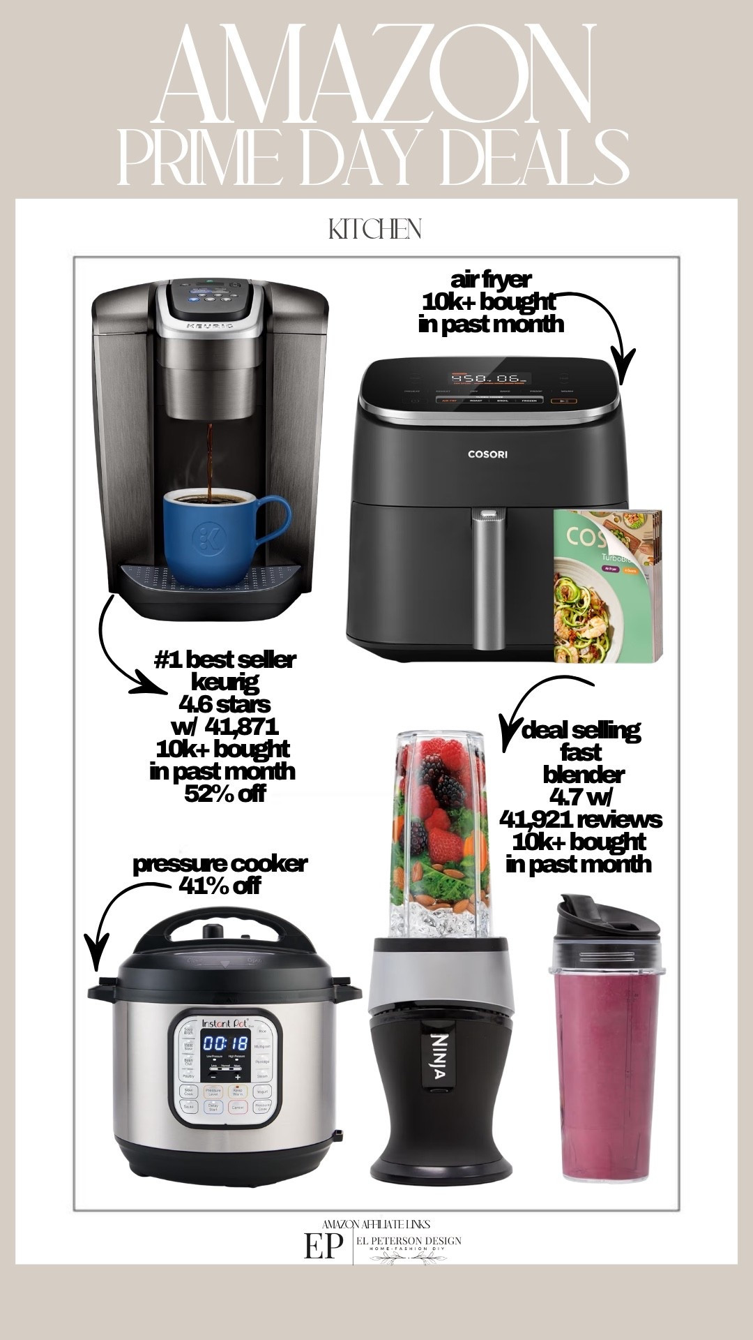 Amazon Prime Day Deals
Keurig
Slow cooker
Blender
Air fryer

#LTKHome #LTKSaleAlert