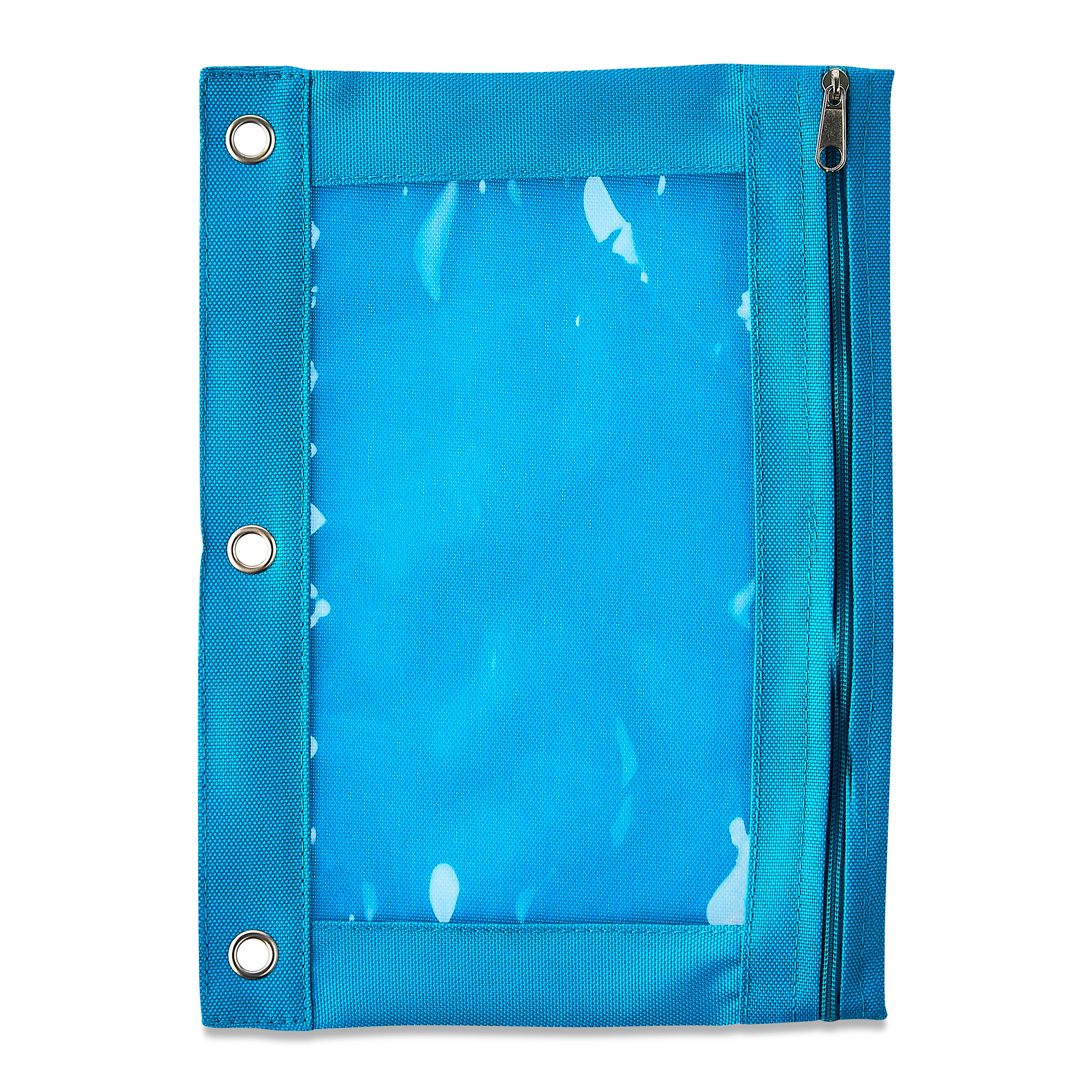 Pen + Gear Blue Solid Polyester Zipper Binder Pouch | Walmart (US)