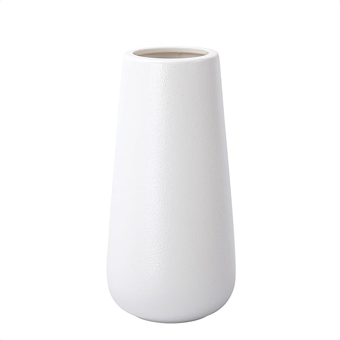 D'vine Dev 8 Inch Ceramic Flower Vase Textured Finishing, Minimalist Design for Kitchen, Bedroom,... | Amazon (US)
