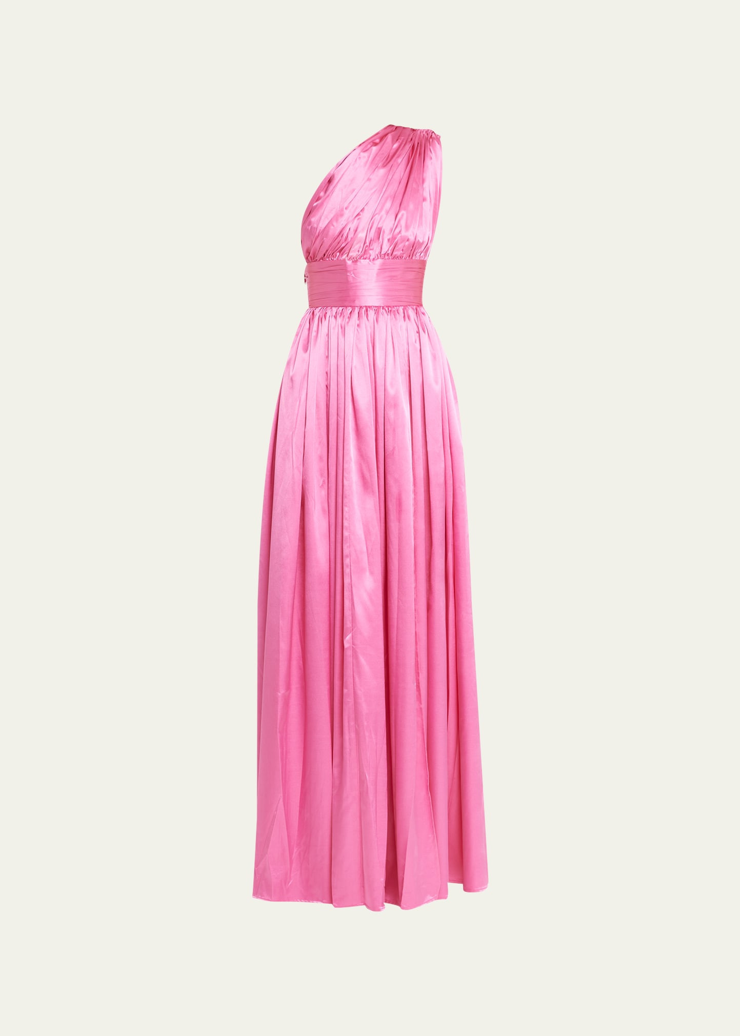 Bronx and Banco Aphrodite Ruched One-Shoulder Cutout Gown | Bergdorf Goodman