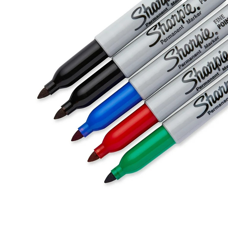 Sharpie Permanent Markers, Fine Point, Assorted Colors, 5 Count | Walmart (US)