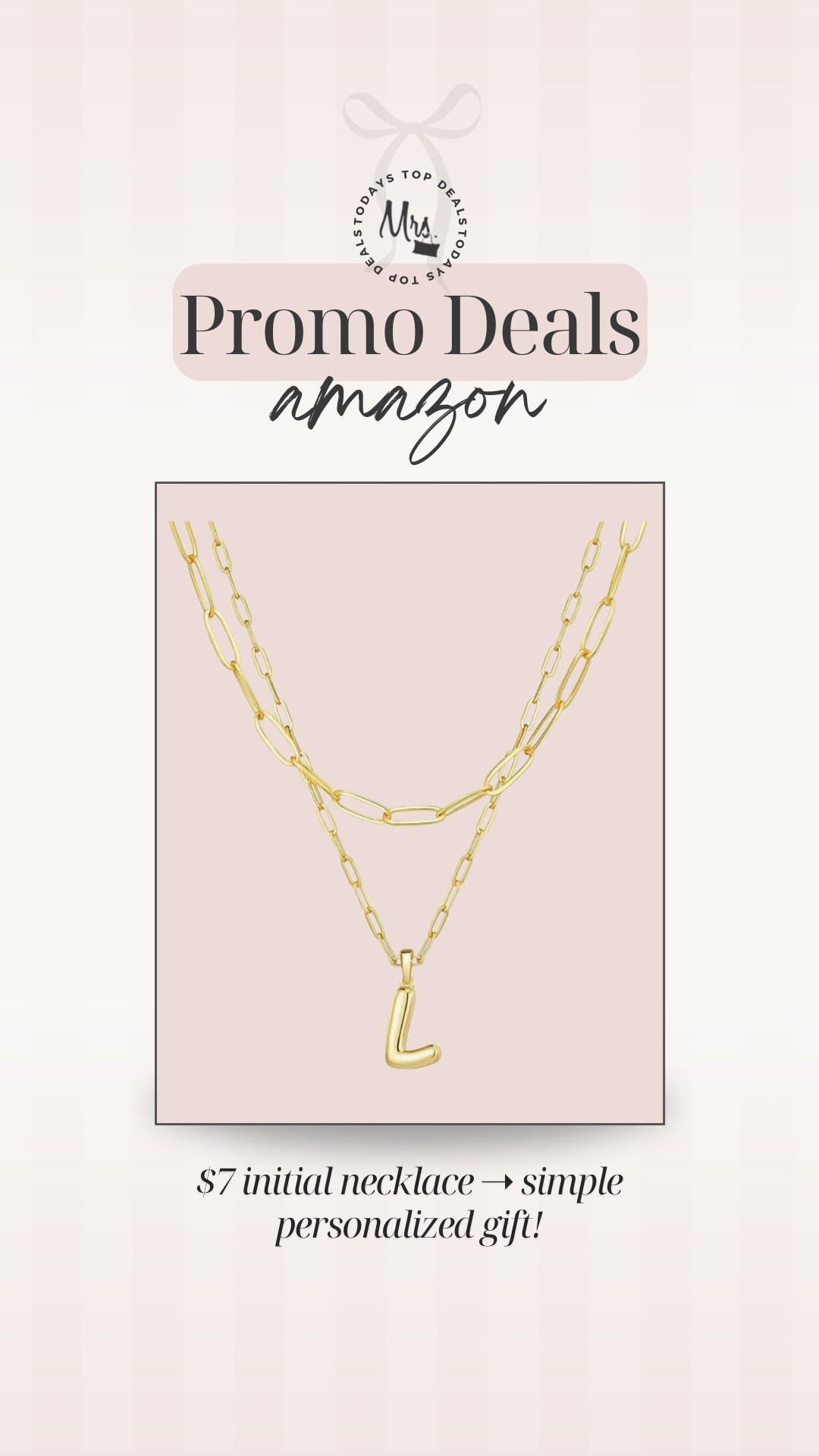 $7 initial necklace ➝ simple personalized gift! Save at checkout

#LTKGiftGuide #LTKFindsUnder50 #LTKSaleAlert