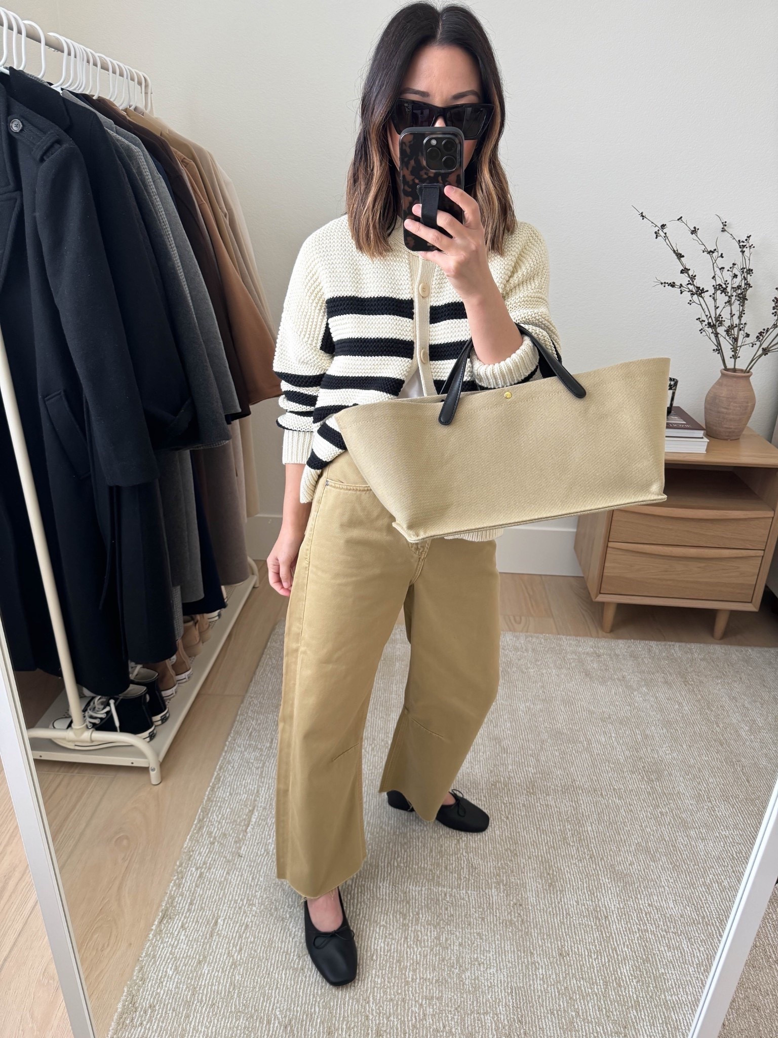 Pre-fall outfits with cardigans. So in love with this cardigan and jeans! I sized up in the cardigan since this brand tends to fit more snug. Amazing pants too. Lightweight and soft. Just make sure you size down 1-2 sizes. 

Alex Mill cardigan s
Citizens of Humanity jeans 23. Cut hems. 
Everlane flats 5
Amazon tote 
YSL sunglasses 

Fall outfits, fall style, jeans, petite style 

#LTKautumn #LTKItBag #LTKPetite