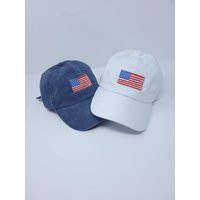 4Th Of July American Flag USA Vintage Embroidered Hat Red White Blue | Etsy (US)