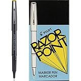 PILOT Razor Point Fine Line Marker Stick Pens, Ultra-Fine Point (0.3mm) Black Ink, 12-Pack (11001... | Amazon (US)