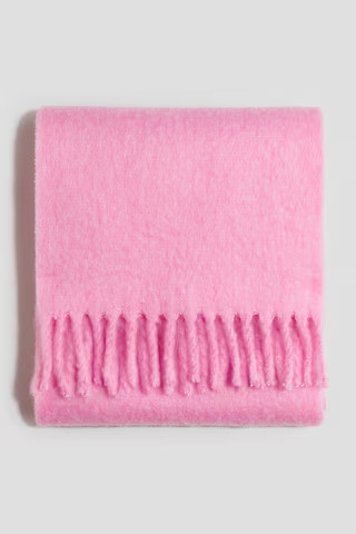 H & M - Brushed-Finish Scarf - Pink | H&M (US + CA)