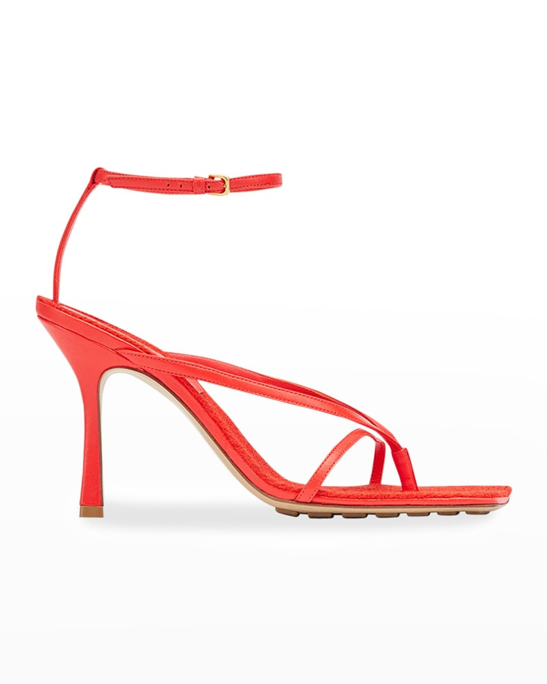 Bottega Veneta Multi Strap Stretch High-Heel Sandals with Rope Insole | Neiman Marcus