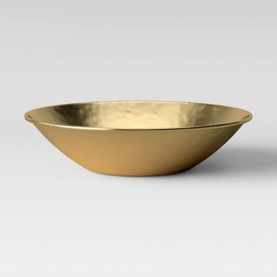 3&#34; x 16&#34; Metal Bowl Gold - Threshold&#8482; | Target