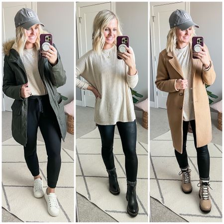 Outfit ideas from mom-friendly winter capsule wardrobe. Head over to thriftywifehappylife.com for more details!

#LTKsalealert #LTKSeasonal #LTKstyletip