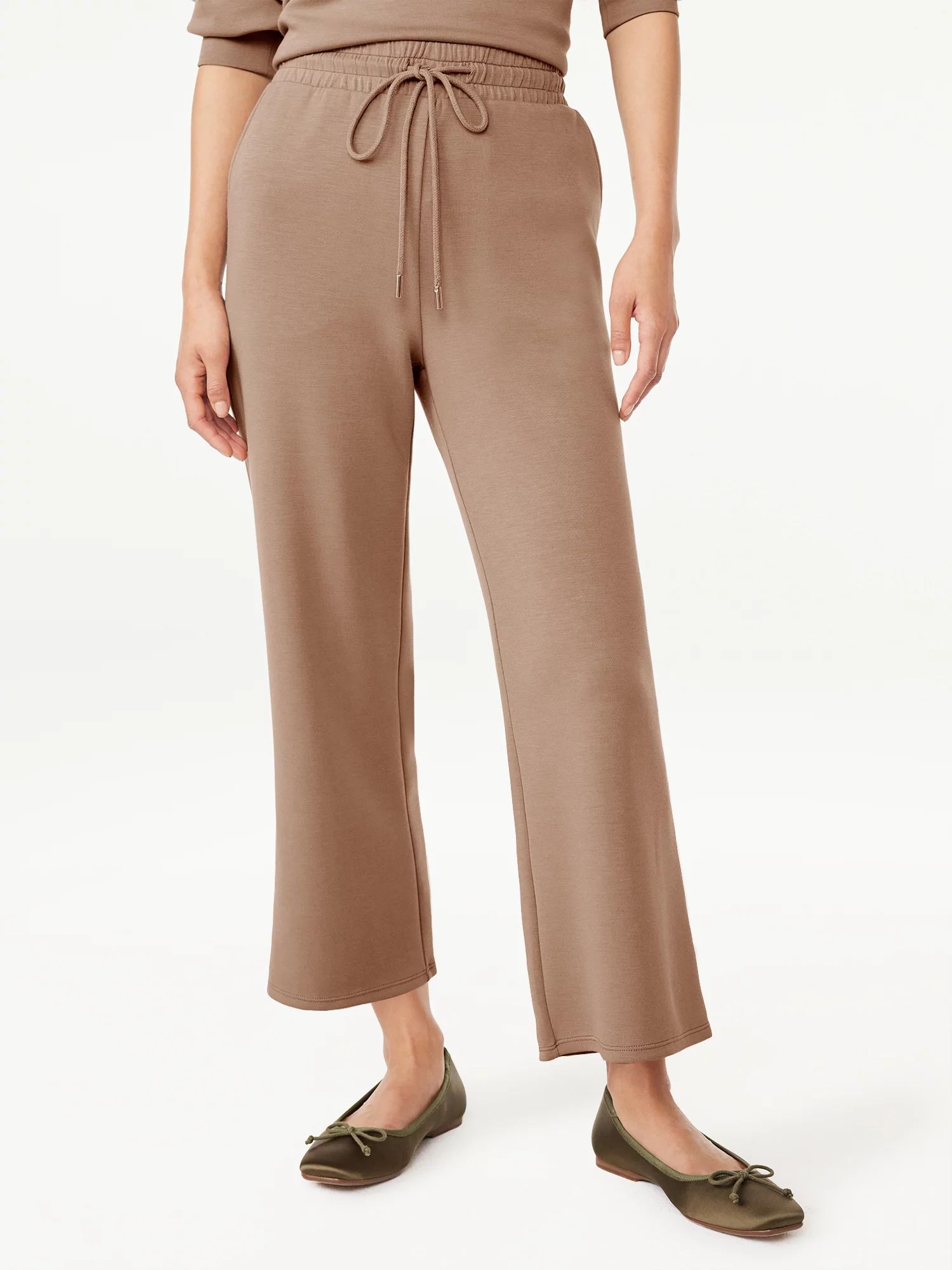 Scoop Women's Scuba Knit Cropped Lounge Pants, Size XS-XXL - Walmart.com | Walmart (US)