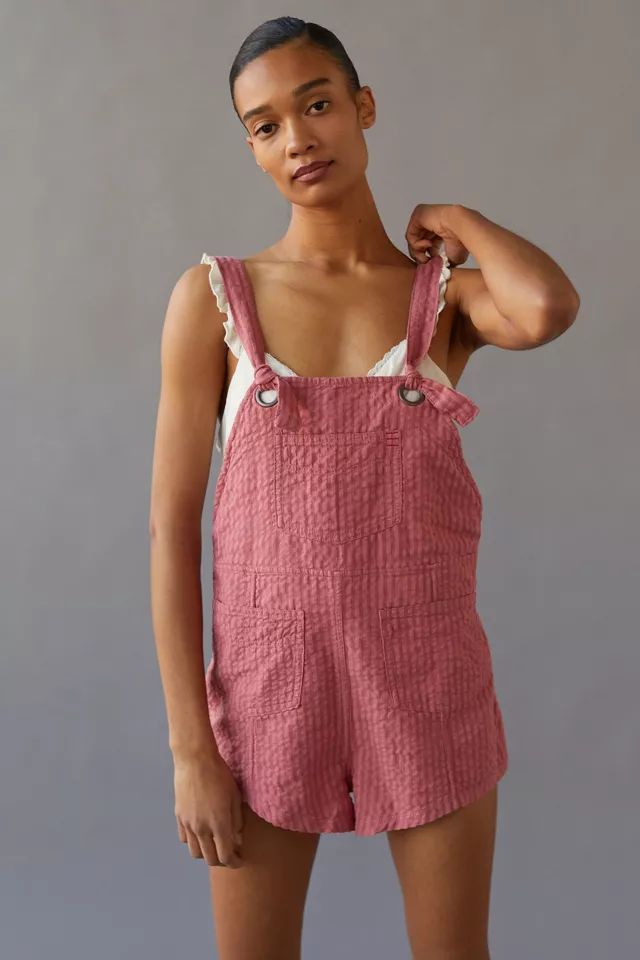 UO Sadie Linen Shortall Overall | Urban Outfitters (US and RoW)