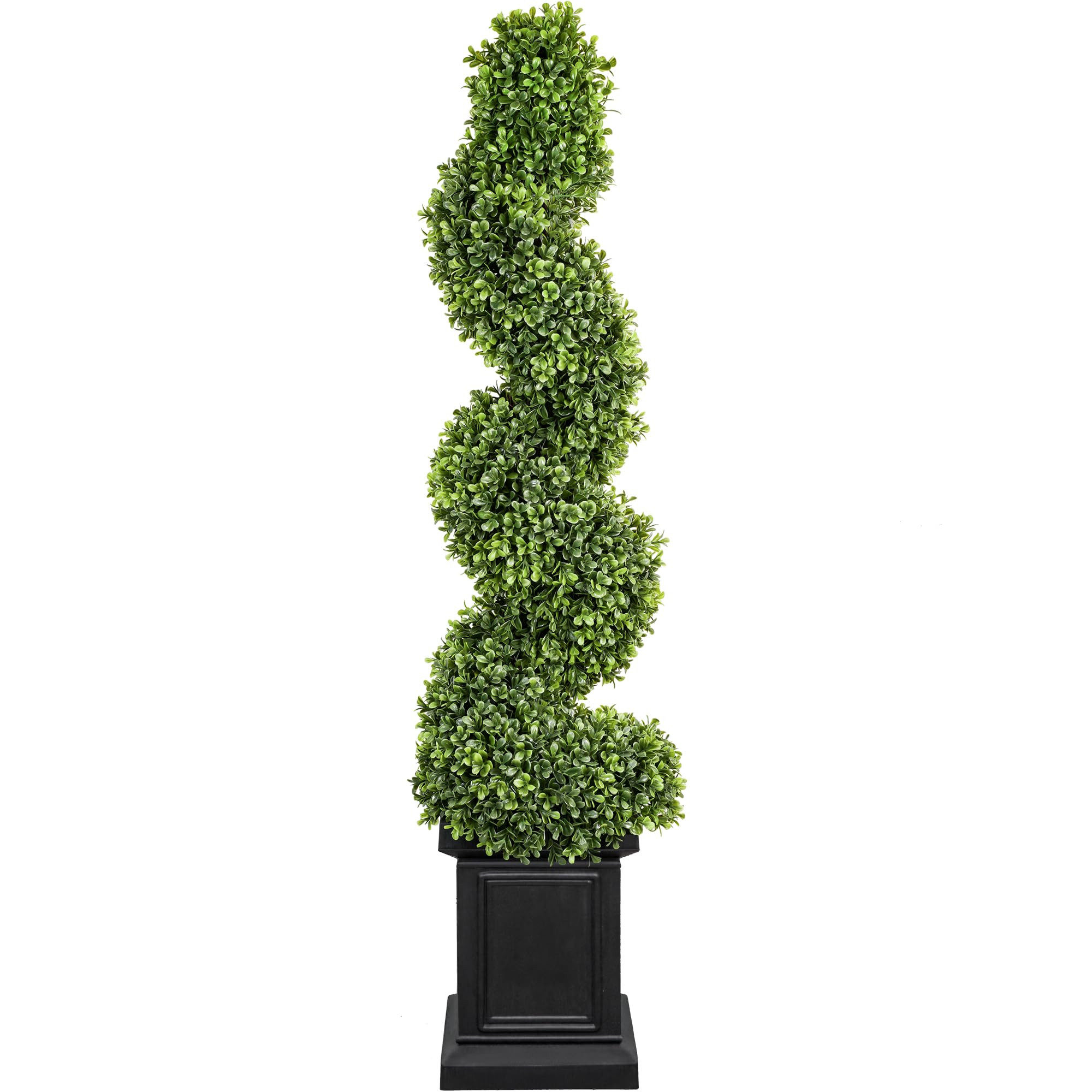 Artificial Boxwood Topiary Tree, 3.5ft Tall Outdoor Porch Tree, All-Year Green Fake Plant Topiary... | Amazon (US)