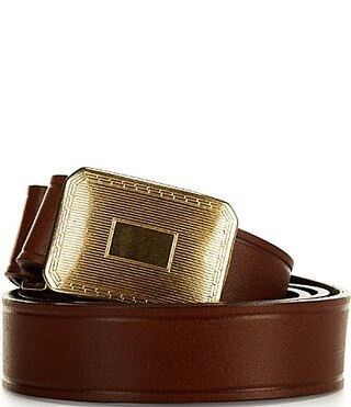 Polo Ralph Lauren Engine Turned Leather Belt - 40 | Dillard's