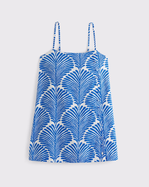 Women's Linen-Blend Button Skort | Women's Dresses & Jumpsuits | Abercrombie.com | Abercrombie & Fitch (US)