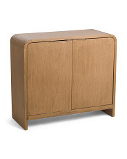 36in Acacia Wood Waterfall Curve Cabinet | TJ Maxx