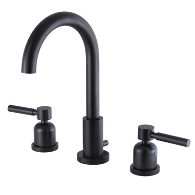 Kingston Brass Concord Two-Handle 3-Hole Deck Mount Widespread Bathroom Faucet with Brass Pop-Up Drain | Wayfair North America